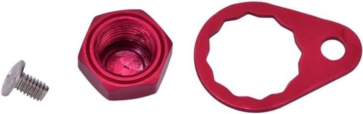 - Schroef moer pet lagerdeksel voor vissen haspel - Vergrendelen plaat DIY vissen accessoire - Links/rechts handvat knop - Geschikt voor alle vissers - 4 kleuren selecteerbaar (Pack van 2)