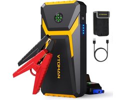 Archi Jump Starter 2000A – Accu - 10.000mAh Powerbank – Auto Accu Booster – USB-C – LED SOS – Inclusief Startkabels en Opbergtas