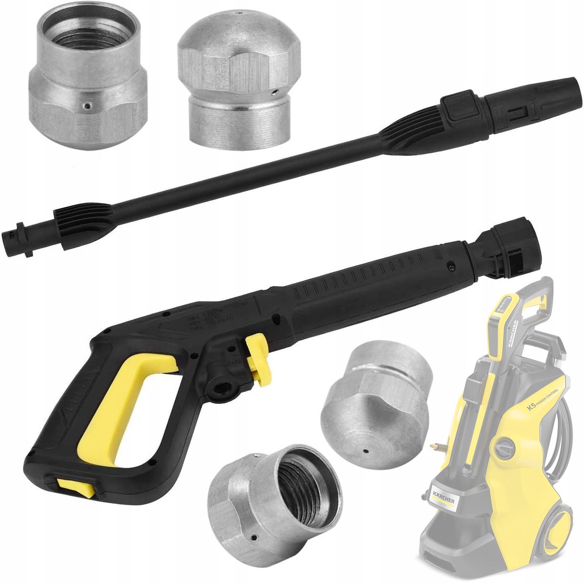 Rosfix Pistool Vervanging Set - ClickConnect Vario Spuitmond Roterende 040 - 150bar 10l/min - Geschikt voor Kärcher