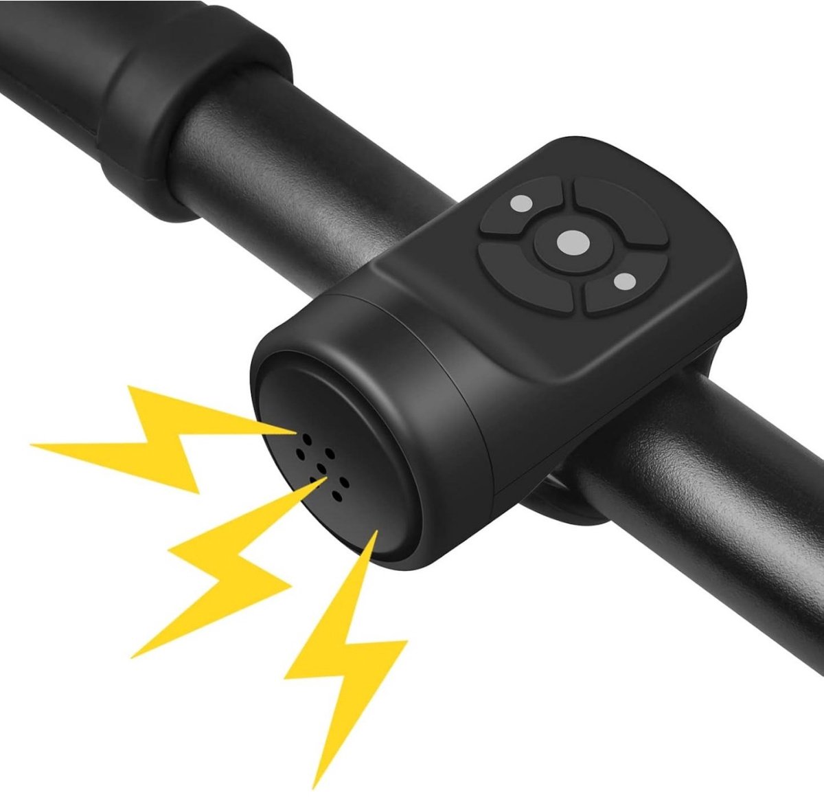 SSTRWGOOD Fietsbel Elektrisch - Fietsclaxon 120 dB - IPX4 Waterdicht - USB Oplaadbaar - Geschikt voor Stuur van 22,2–31,8 mm - ABS Materiaal - Afmetingen 6,5x3,5 cm