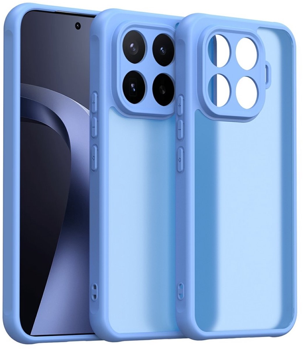 Coverup Hoesje - Geschikt voor Xiaomi 17T Pro Hoesje - Coverup Mat Transparante Back Cover met Camera Cover - Lichtblauw