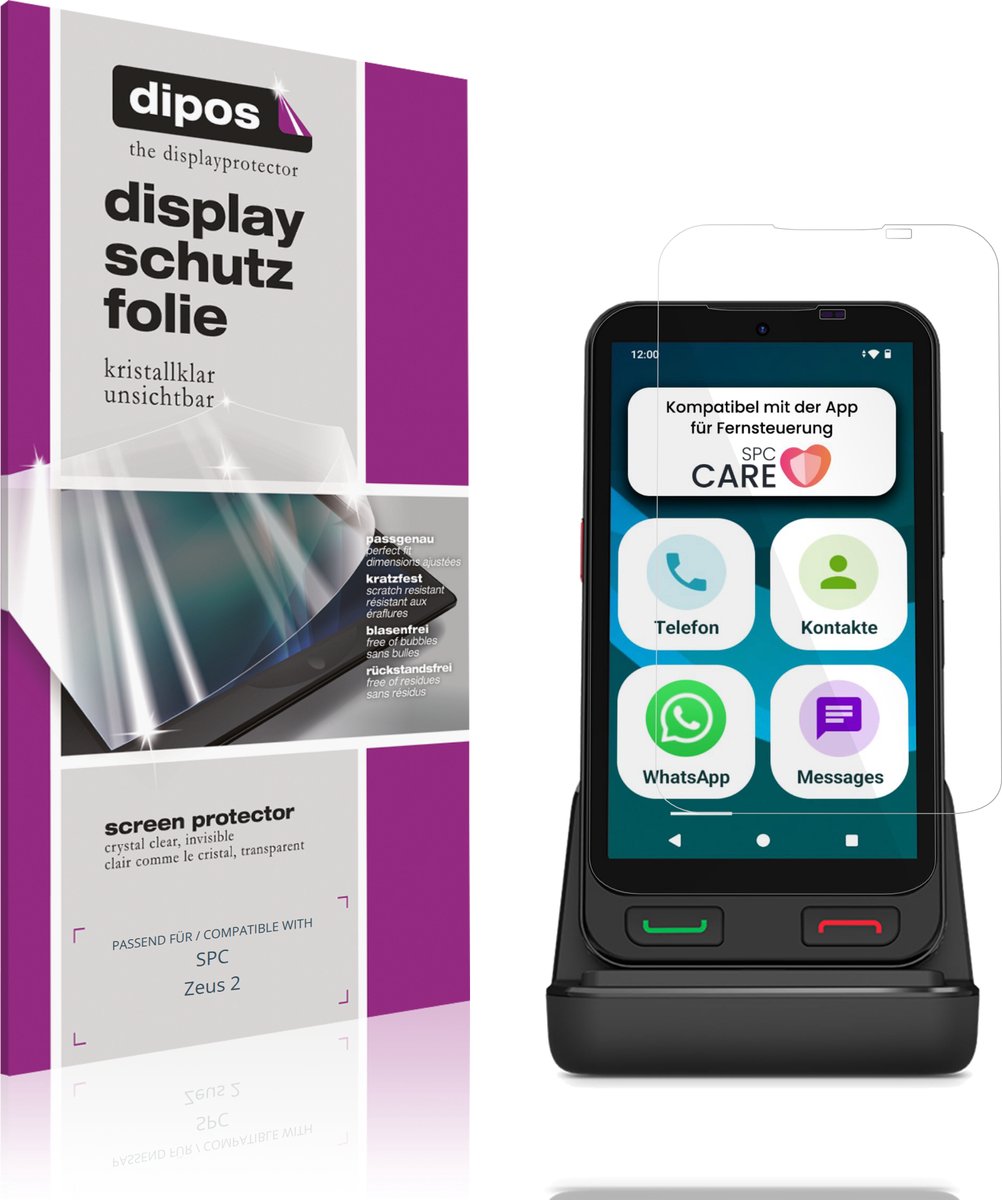 dipos – 4x Beschermfolie geschikt voor SPC Zeus 2 | Krasbestendige & heldere Screenprotector Ultra-Thin