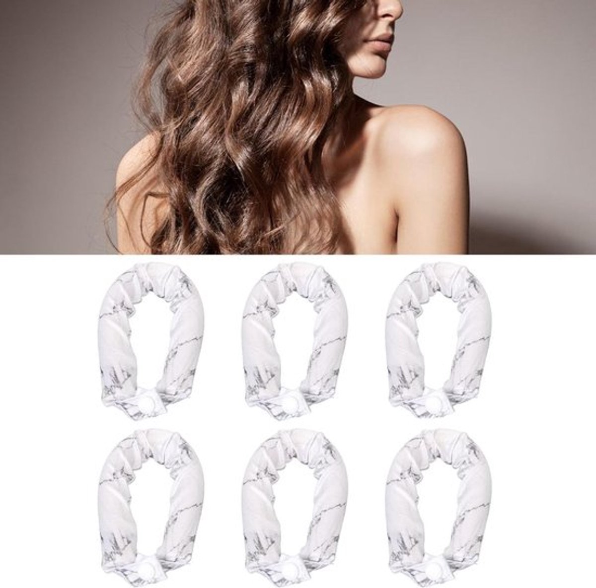 6-delige Haarkruller set voor krullend haar zonder hitte en zijden rollers voor zacht haar - Stylingtool voor krullen en slaapcomfort