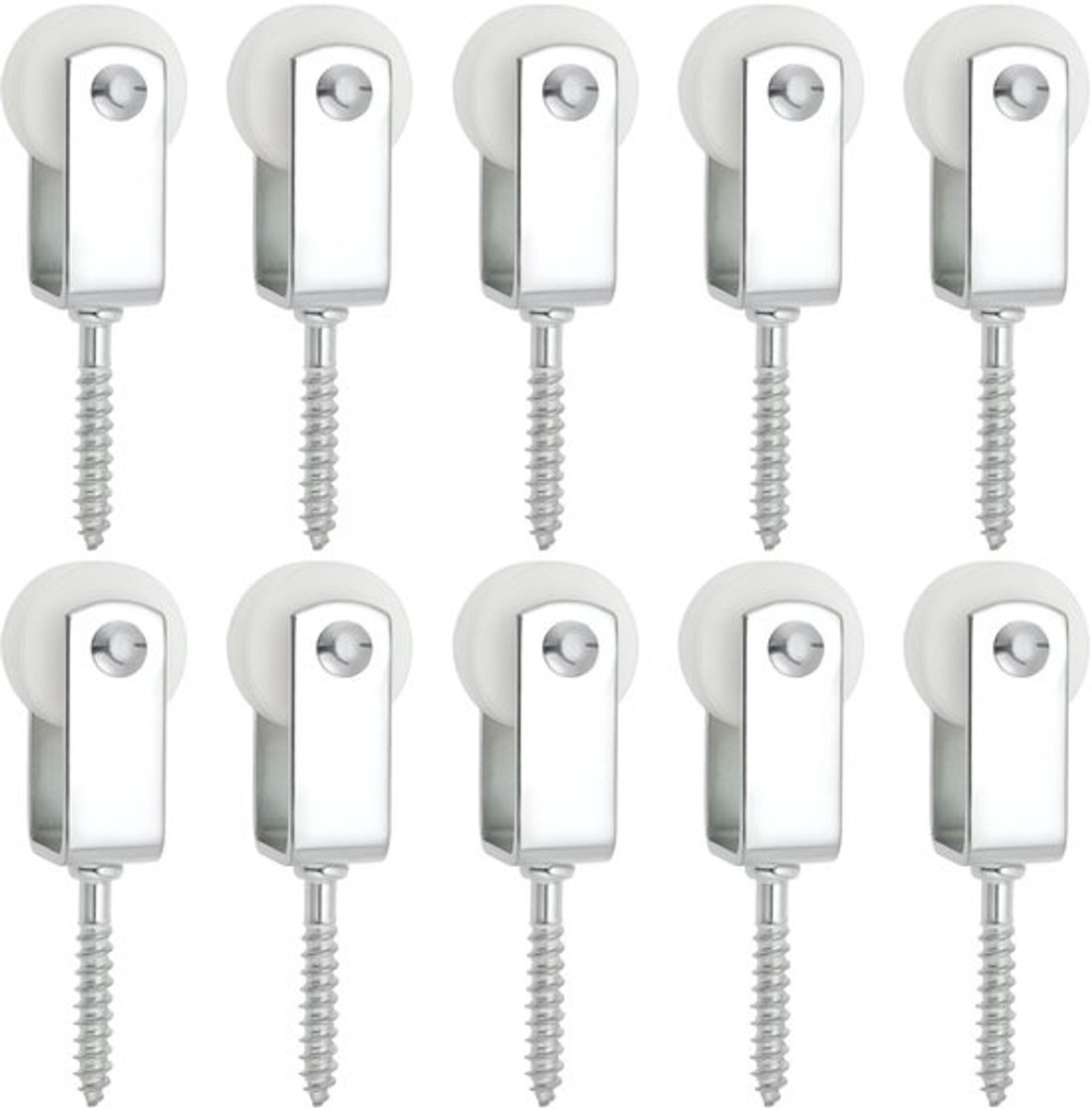 10 stuks 25mm Katrol Touw Nylon Hangende Katrollen Waslijn Katrollen voor Binnen Patios Balkons Daken Muurinstallaties 38x6mm