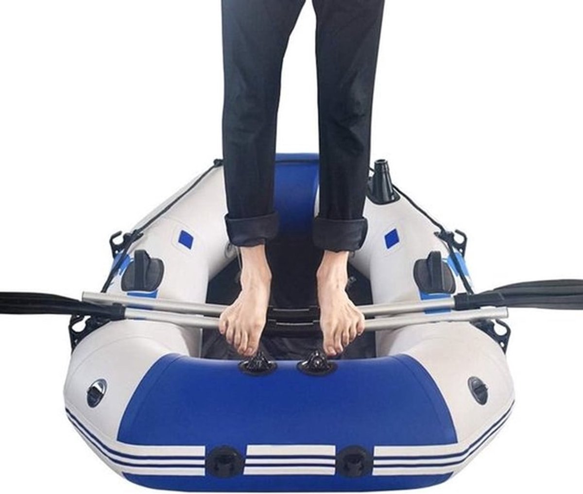 Telescopische peddel set van 2, afneembare peddels voor rond handvat, ideaal voor kano's en raften