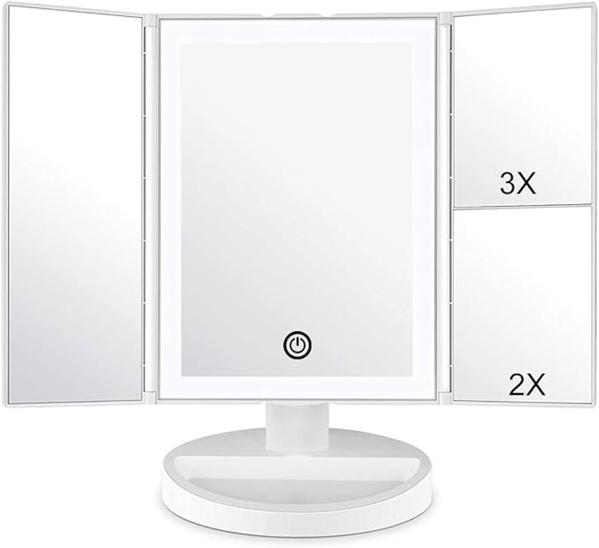 Zelora LED Make-up Spiegel met Touchscreen en 3x Vergroting