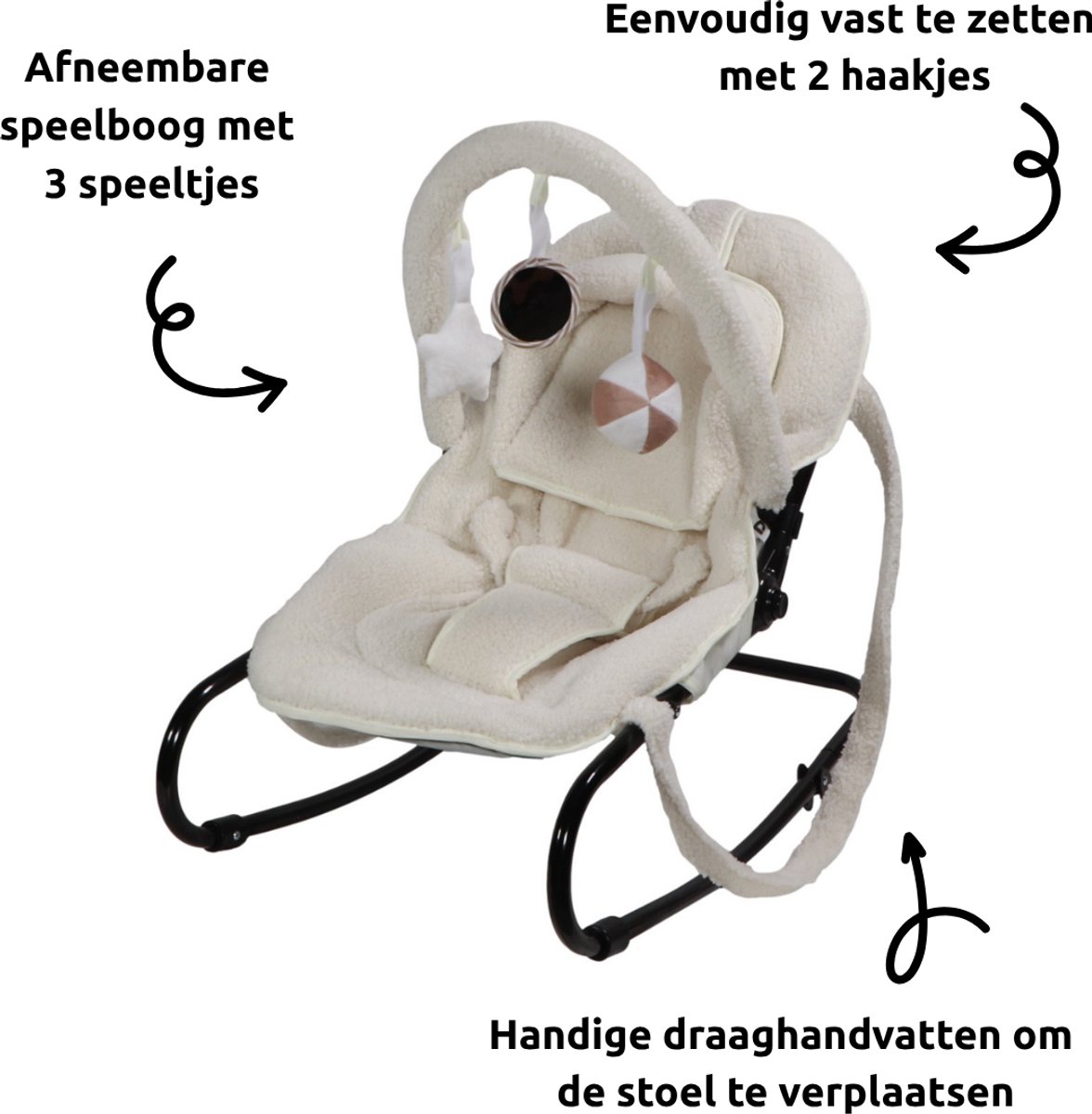 Mama Loes Ding Viggo Bouclé Off-white Wipstoel thumbnail 6