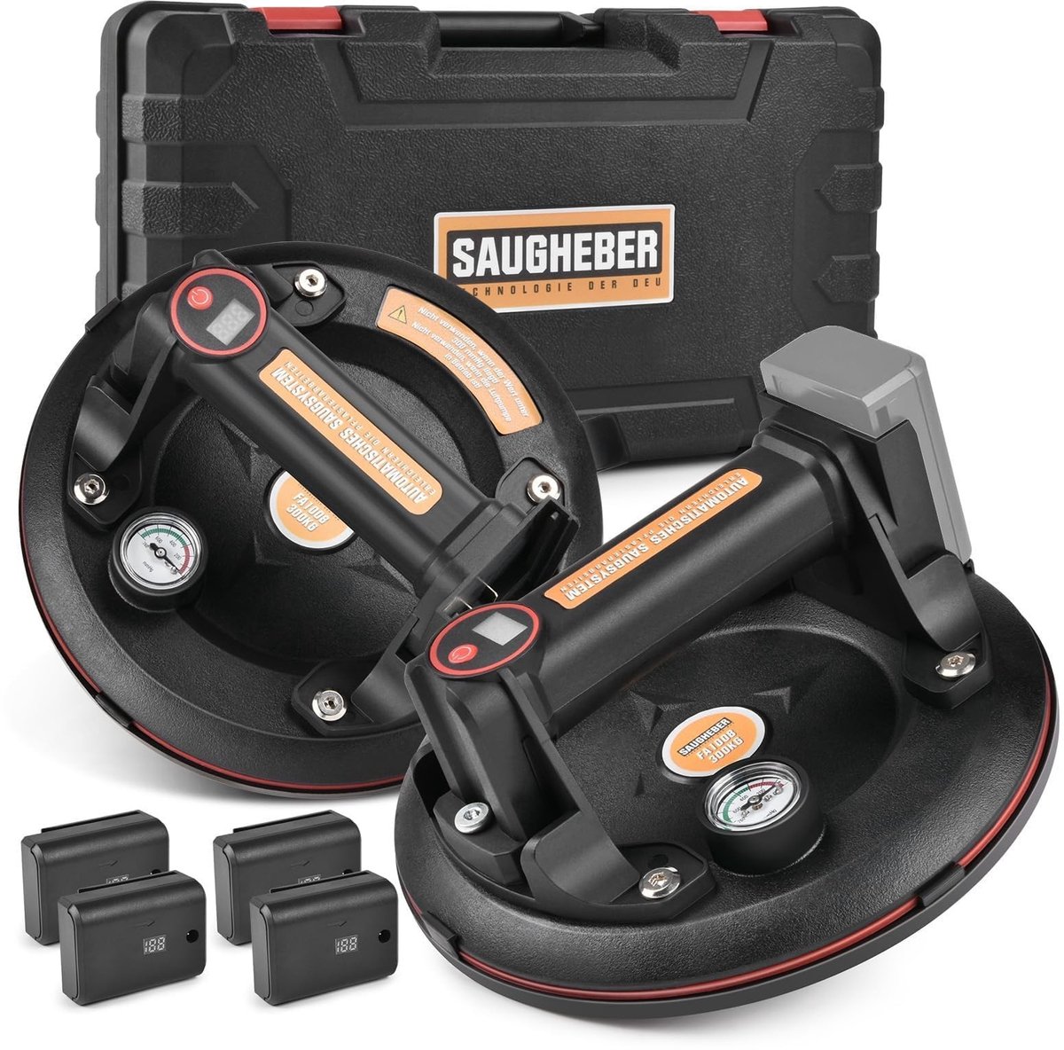 Solidchoice - Set van 2 Elektrische Zuigkoppen met Automatische Suction voor Zware Lasten