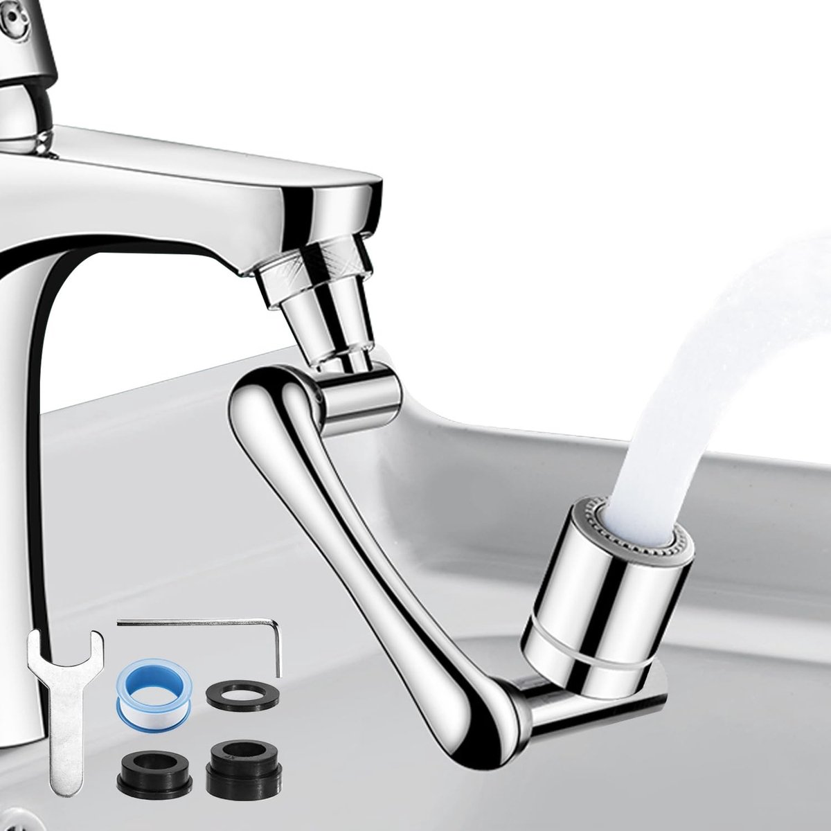 Solidchoice - 1440° Draaiende Kraanaccessoire met 2 Modi voor Keuken en Badkamer