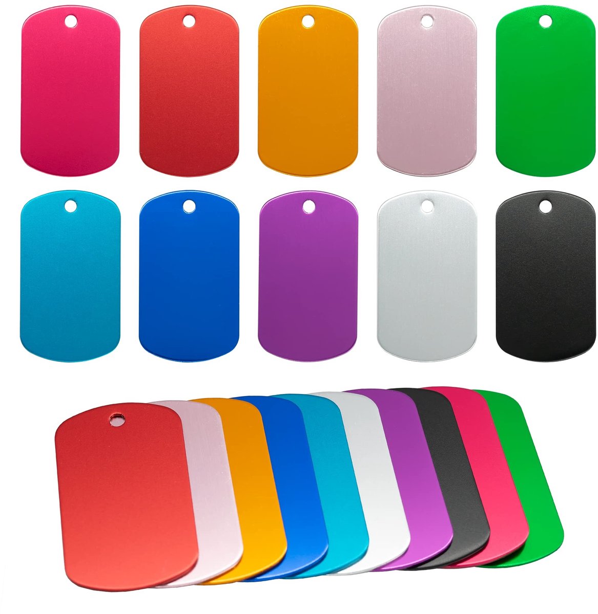 Solidchoice - Anodized Aluminium Stampplaten 50 Stuks Gemengde Kleuren