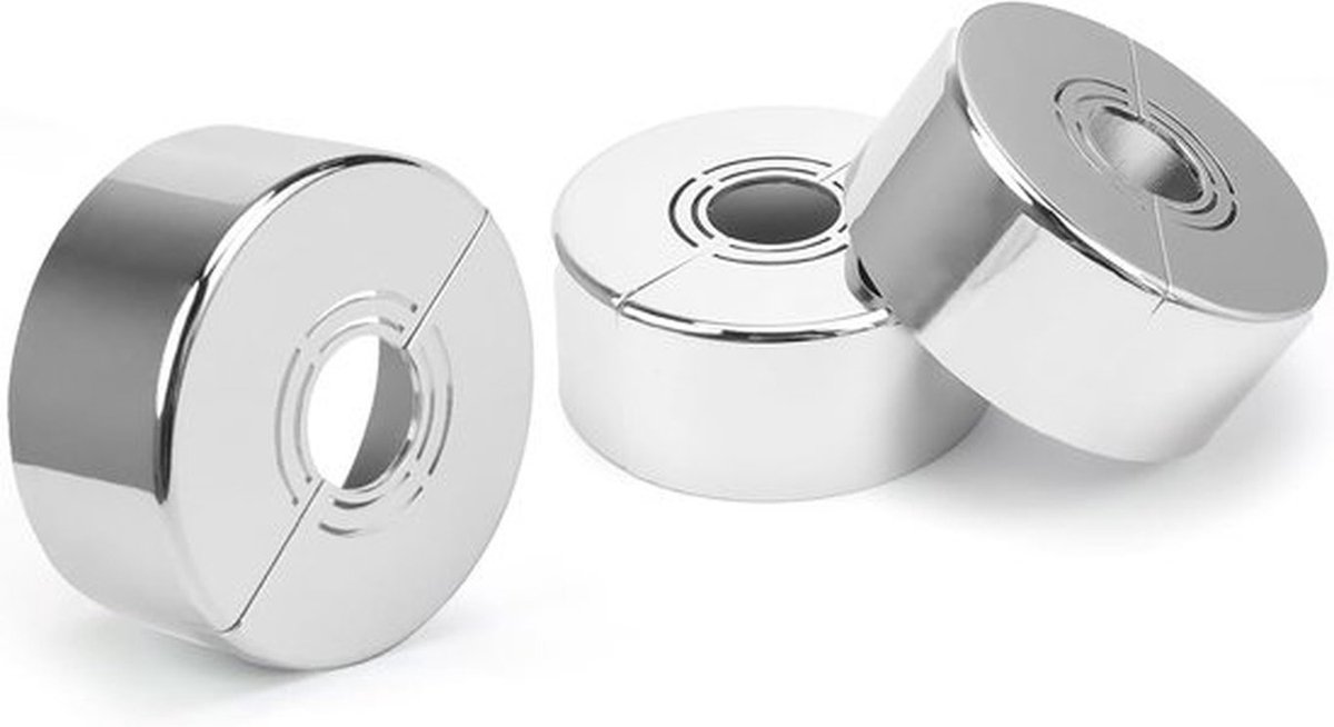 3 x rozetten douchekranen, afdekrozet, 3 maten in 1 verwarmingsbuisrozet, voor diameters 20 mm, 25 mm en 33 mm, Geschikt voor douche-accessoires, kraanversiering