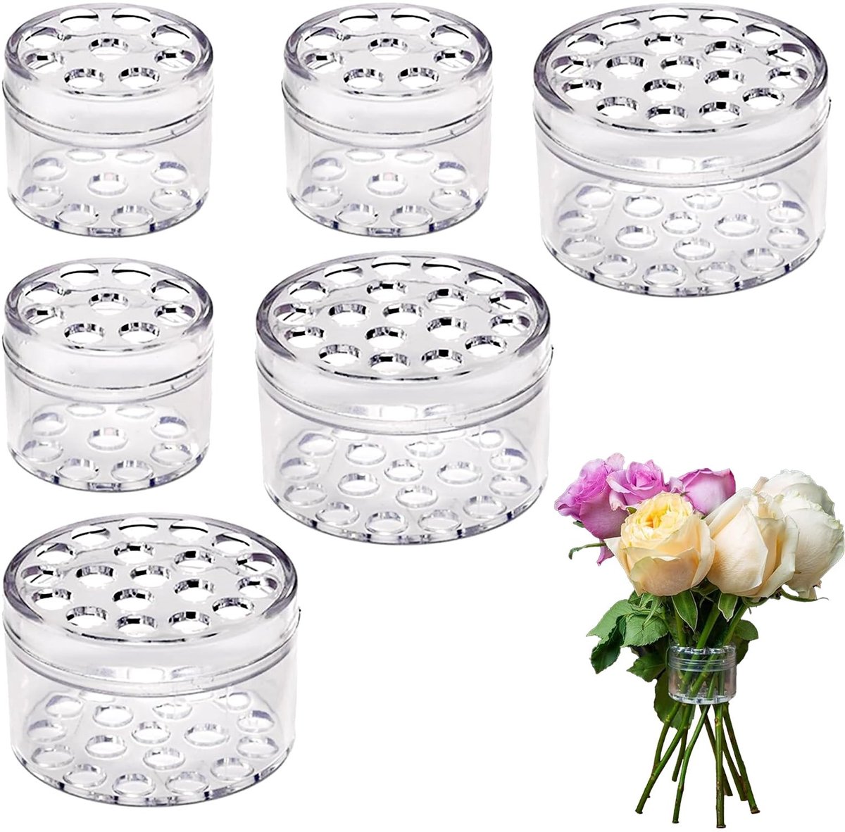 Solidchoice - 6 Stuks Bloemenhouders voor DIY Bloemschikken
