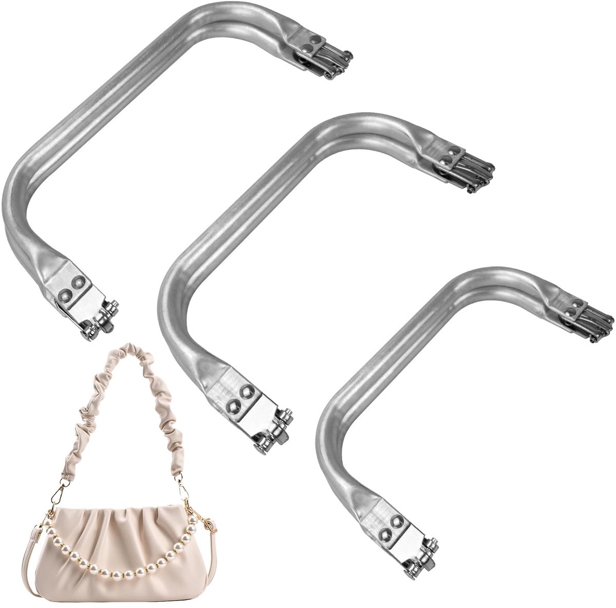 Solidchoice - 3 Stuks U-vormige Aluminium Tasframes voor DIY