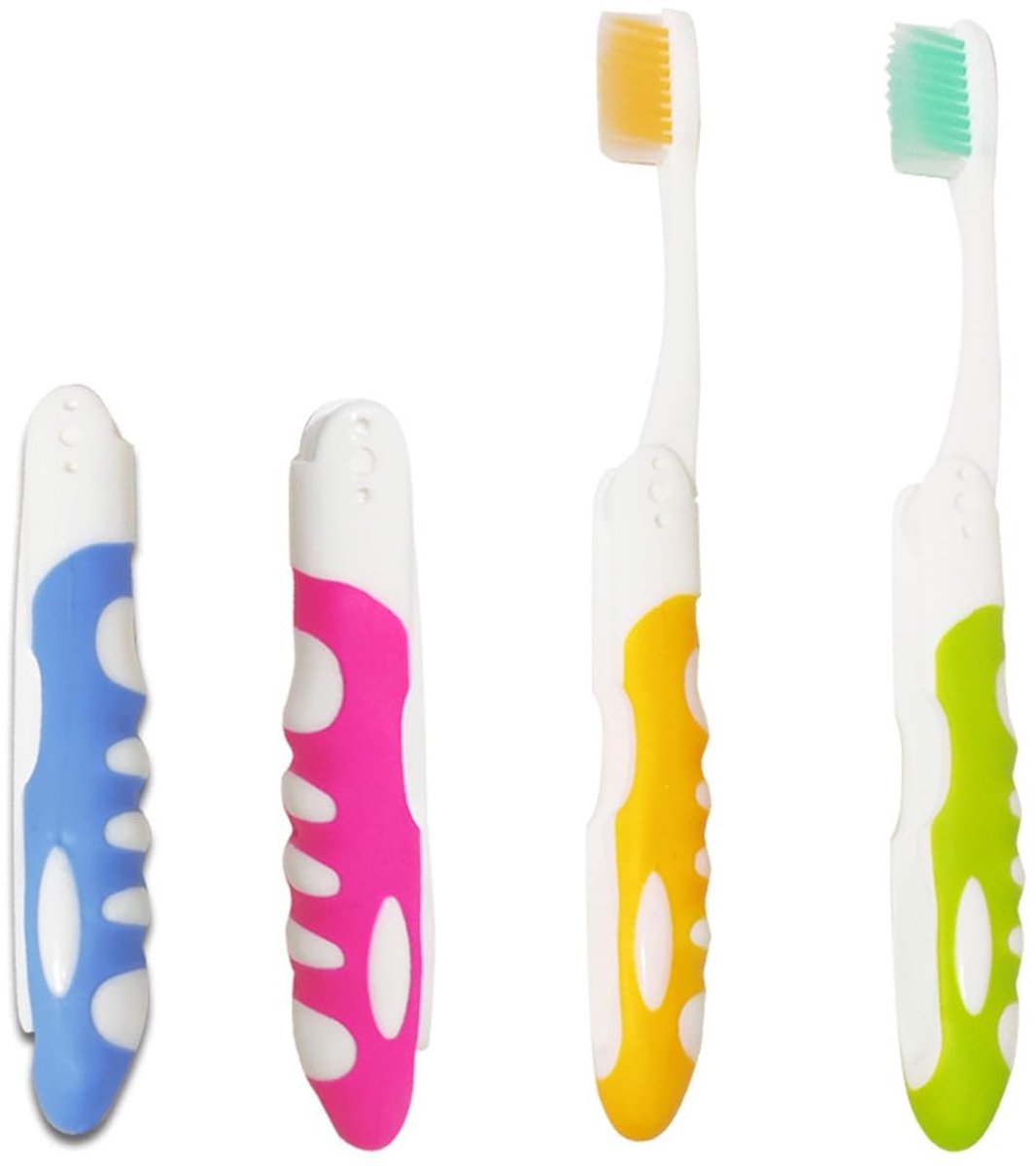 Solidchoice - Set van 4 Opvouwbare Reistandenborstels