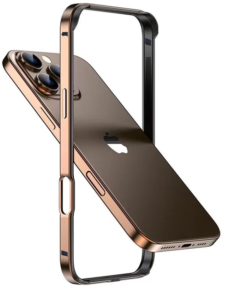 Solidchoice - Aluminium Frame Hard Case voor iPhone 16 Pro (Desert Titan, 6.3 Inch)