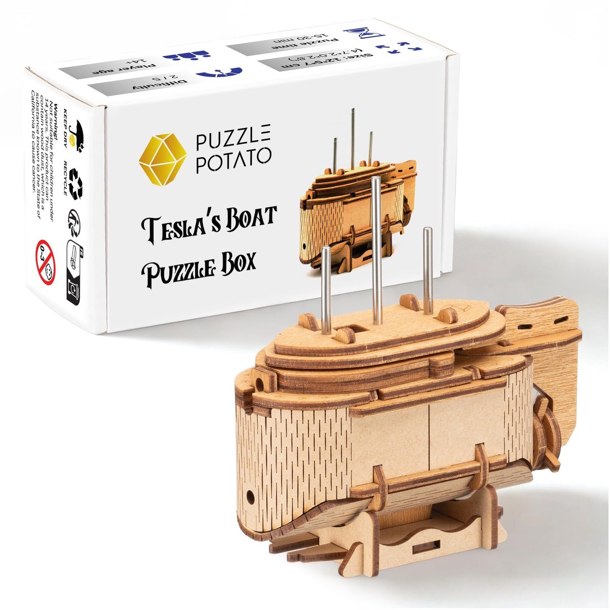 Solidchoice - Tesla's Boot Puzzel Box - Escape Room Game