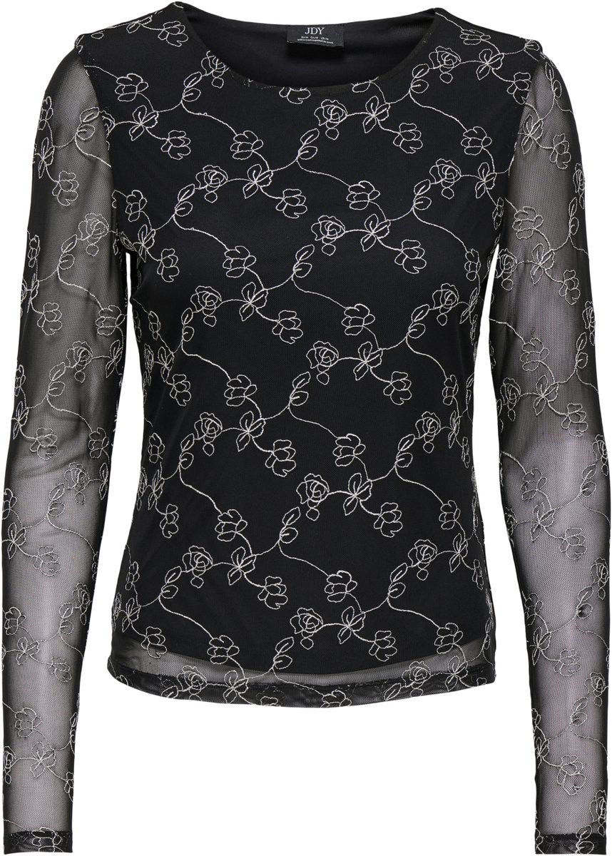 JdY - JDYLEMON L/S EMB O-NECK TOP JRS Dames T-shirt