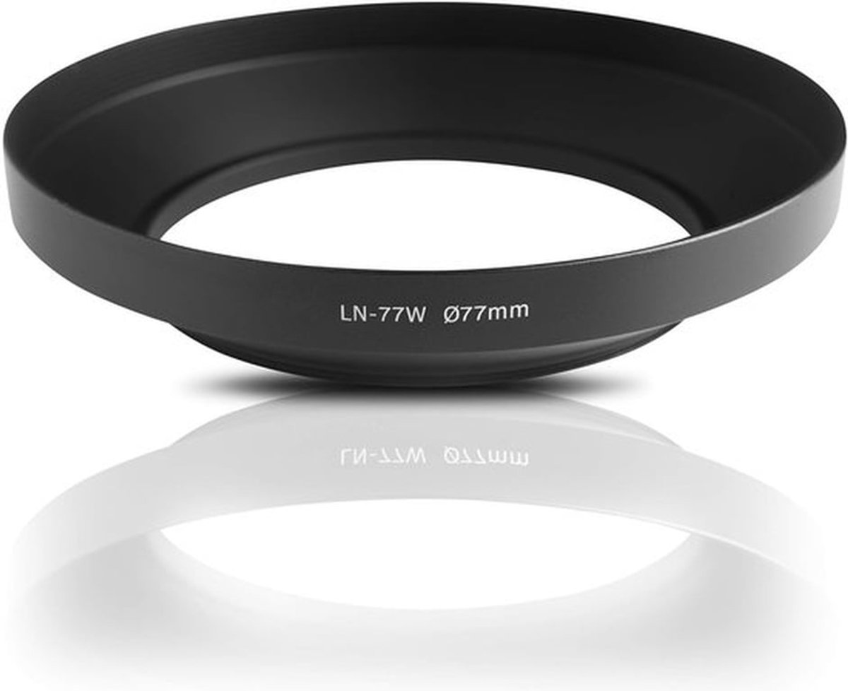 Lenskap 77mm CNC gefreesd Aluminium - Zonnekap Groothoeklens - Bescherming Frontlens - Blokkering Zijdelings Licht - Verbeterde Beeldkwaliteit