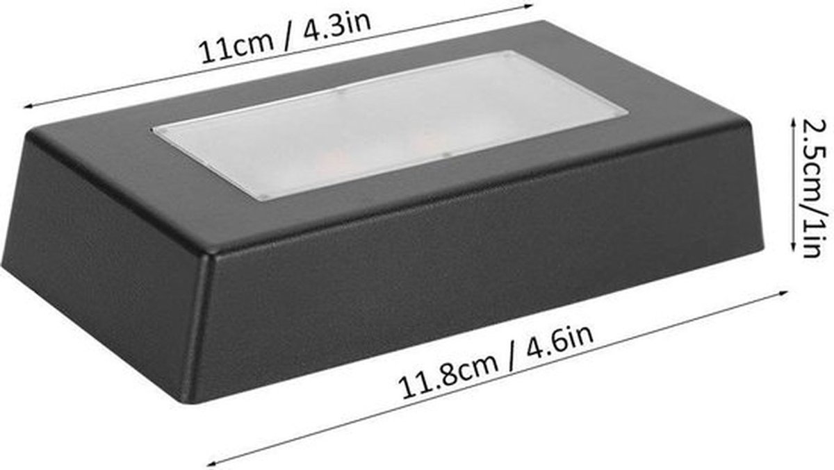 LED Display Base - Kristallen Glas Art - Sieraden Display Stand - Gekleurde LED Licht - Geschilderd - Geschikt voor Collecties - Fdit9svm...