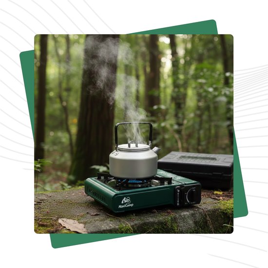 MaxiCamp - Campingkooktoestel GREEN SafeTwist-Off - 2100 W - met grillplaat — afbeelding 4