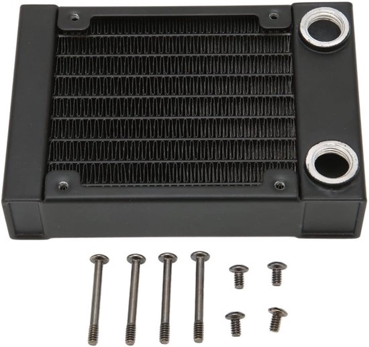 Watergekoelde Radiator Hoge Dichtheid Vinnen - G1/4 Draadpoort - 8 Rijen Buis - Aluminium Warmtewisselaar - Geruisloze Koeling - 27 Mm Dik Koellichaam