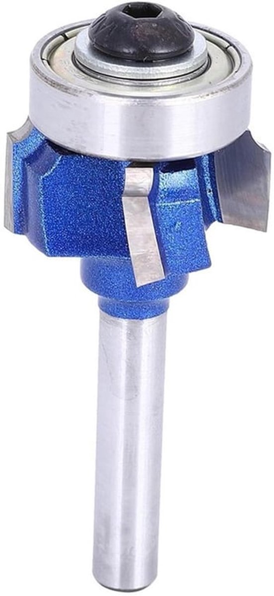 Ronde Kantfrees 8 mm - Hardmetalen Freesbit voor Houtbewerking met Lager - Duurzaam en Scherp - 4 Tands - 0,3 Inch.