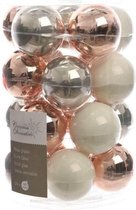Glas Kerstballen Assorti (6cm) Box 20 Stuks Rose