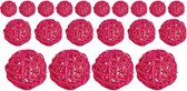 Rotan Kerstballen Mix 20 Stuks Fuchsia