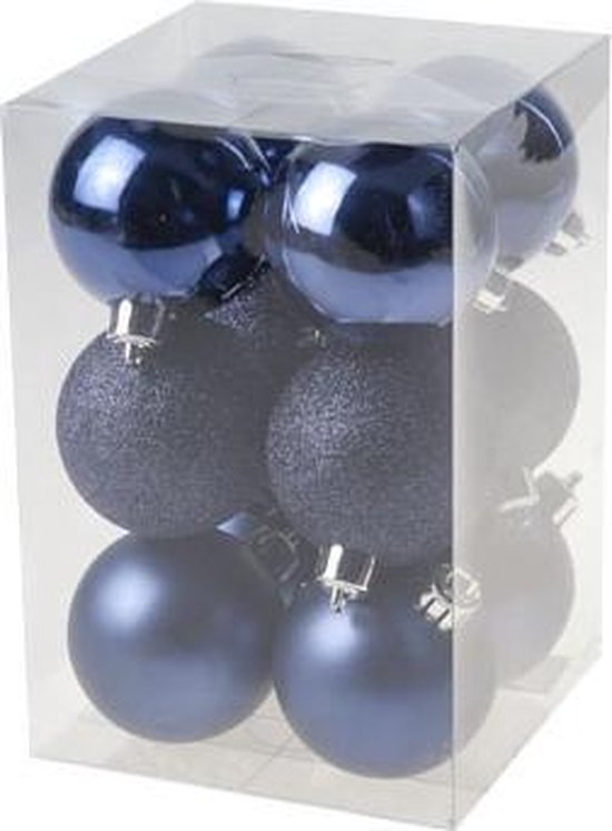 Cosy&Trendy kerstballen - 12 stuks - 6cm - pvc