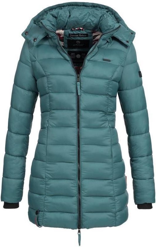 Handvest onderwerp Jood Marikoo dames gewatteerde jas met capuchon ocean groen | bol.com