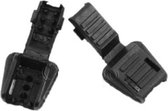Bevestigingsclip met Kliksluiting voor Elastisch Touw 4mm - Zwart - 10 stuks