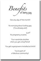 Poster - Benefits of being gay