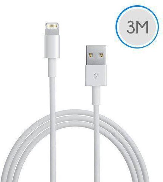 weg Niet verwacht Feat 3 meter USB kabel voor Apple iPhone 5S - wit | bol.com