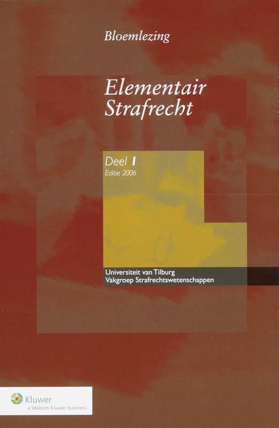 Bloemlezing Elementair Strafrecht 1 - 2006 - cover
