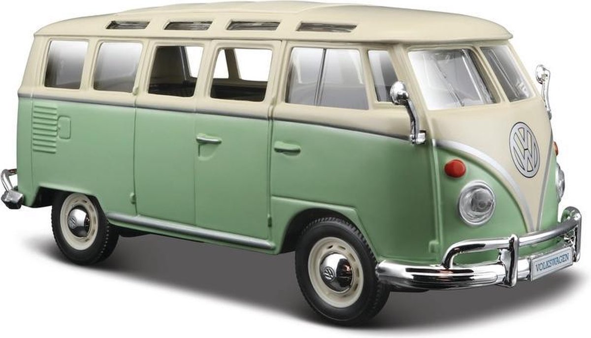 lijst Panorama royalty Modelauto Volkswagen T1 Samba Van busje groen 1:24 - speelgoed auto  schaalmodel | bol.com