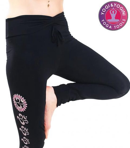 Yoga-legging - Asana - katoen - Zwart - Maat L