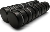Brute Strength - Super sterke magneten - Rond - 15 x 5 mm - 20 Stuks | Zwart - Neodymium magneet sterk - Voor koelkast - whiteboard