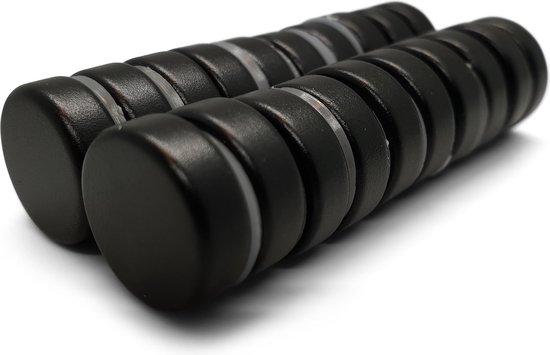 Om toestemming te geven toekomst Inwoner Brute Strength - Super sterke magneten - Rond - 15 x 5 mm - 20 Stuks |  Zwart | bol.com