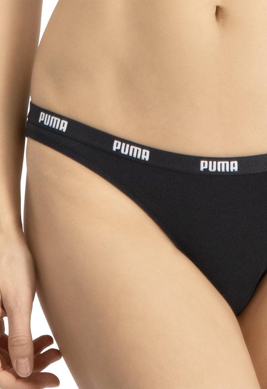 PUMA Iconic Bikini 2P Dames Slips - Zwart - Maat XL