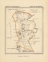 Historische kaart, plattegrond van gemeente Huijbergen in Noord Brabant uit 1867 door Kuyper van Kaartcadeau.com