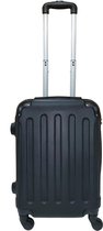 Handbagage koffer 51cm 4 wielen trolley - Zwart