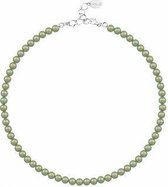 ARLIZI 1194 Parelketting - Dames - 925 Zilver - 42 cm - 6 mm - Groen