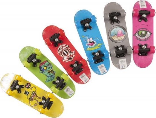 Kelder veiligheid Polair Skateboard klein met print Grijs | bol.com