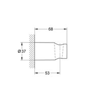 GROHE New Tempesta Cosmopolitan Wanddouchehouder - douchekophouder - Ø 3,7 cm - chroom - 27594000