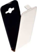 Samsung Galaxy Core 2 Leder Flip Case hoesje Wit