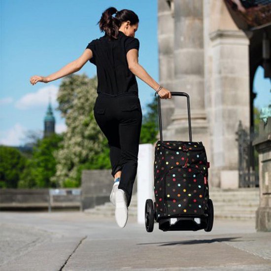Chariot De Courses Reisenthel Citycruiser Rack Avec Bag 45L - Noir à Pois