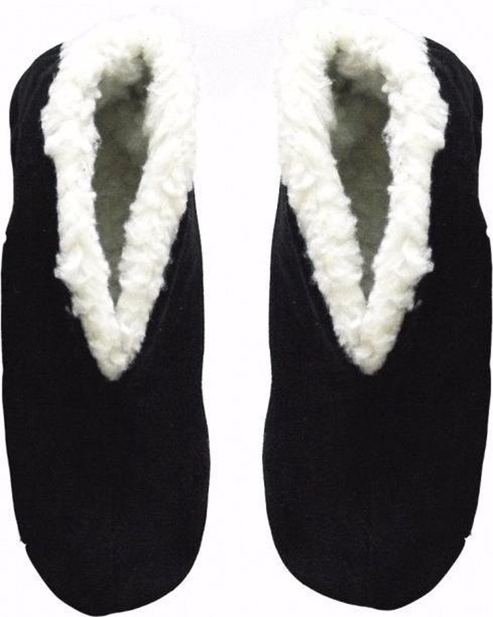 Echte suede Spaanse sloffen heren - Zwart - Maat 47 | bol.com