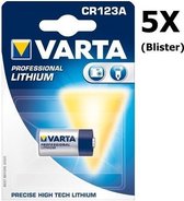 5 Stuks - Varta Professional CR123A 6205 LITHIUM 1600mAh