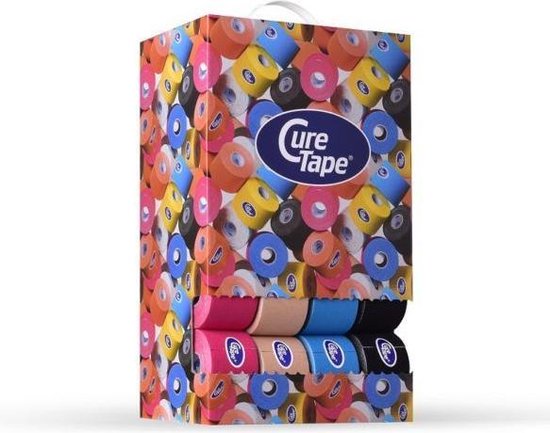 CureTape® Big Boy Classic - Kinesiotape - 40 rollen CureTape 5 cm x 5 m - 4 rollen gratis - huidvriendelijke elastische tape - FysioTape - Kinesiologie Tape - Cure Tape - geschikt voor praktijken