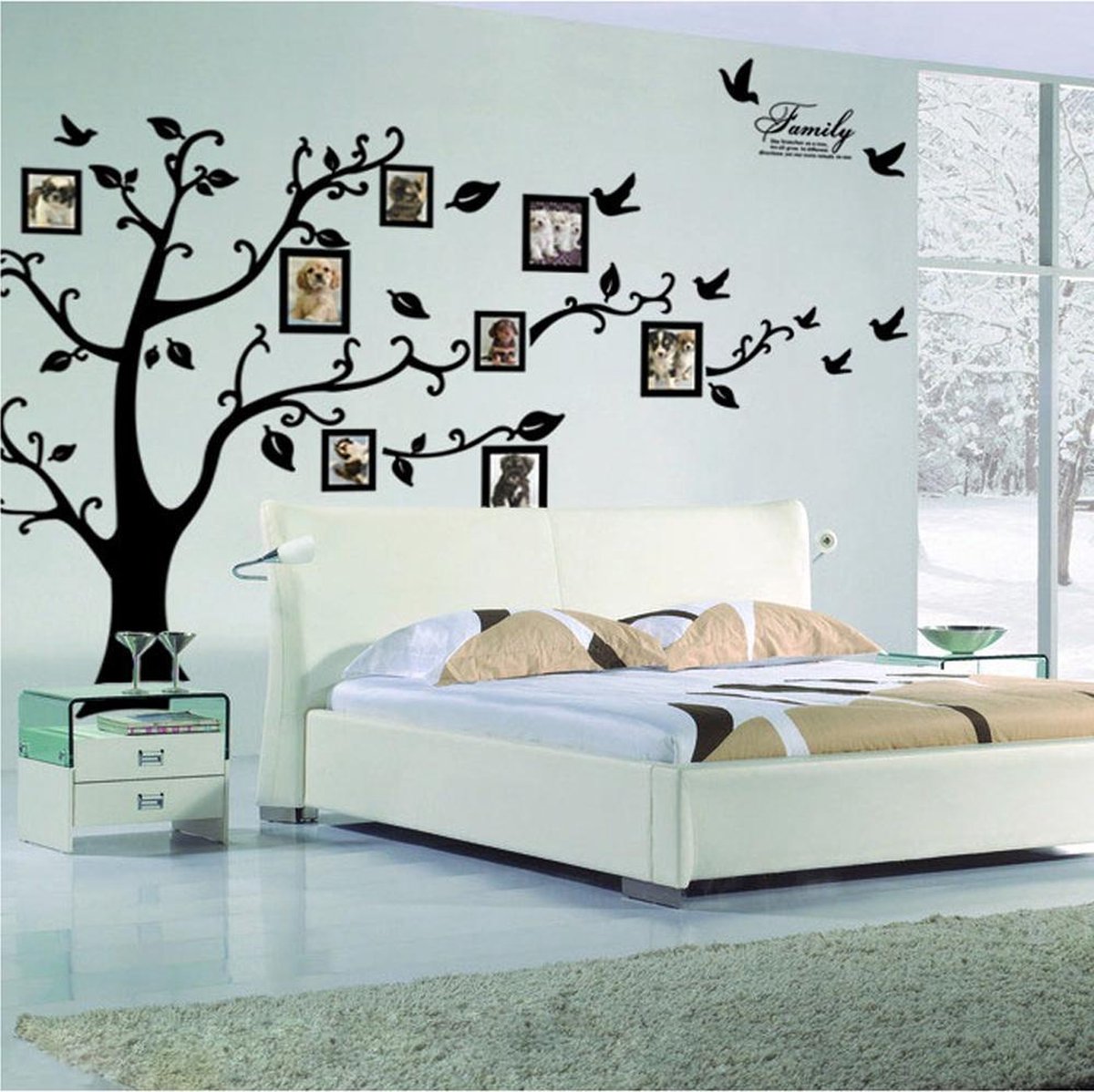 Vwist Muursticker Boom - Fotolijsten XXL formaat - Bevestig uw Eigen Foto's - 250x180CM